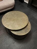 Salontafels, Huis en Inrichting, Tafels | Salontafels, Ophalen, 50 tot 100 cm, Rond, Zo goed als nieuw