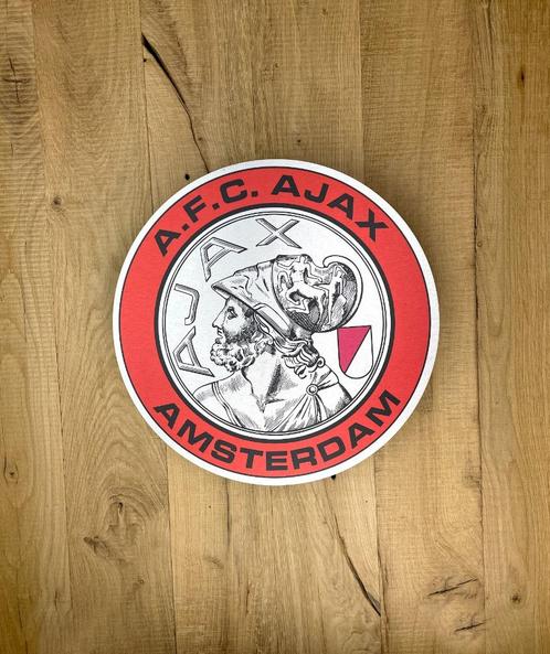 Reclamebord Ajax classic logo 40x40cm aluminium, Verzamelen, Merken en Reclamevoorwerpen, Nieuw, Reclamebord, Ophalen of Verzenden