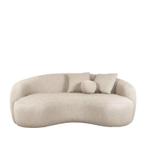 Bank Nesso 2-Zits Clay en Beige Chic Boucle stof € 1450, Nieuw, 125 cm of meer, Rechthoekig, Stof