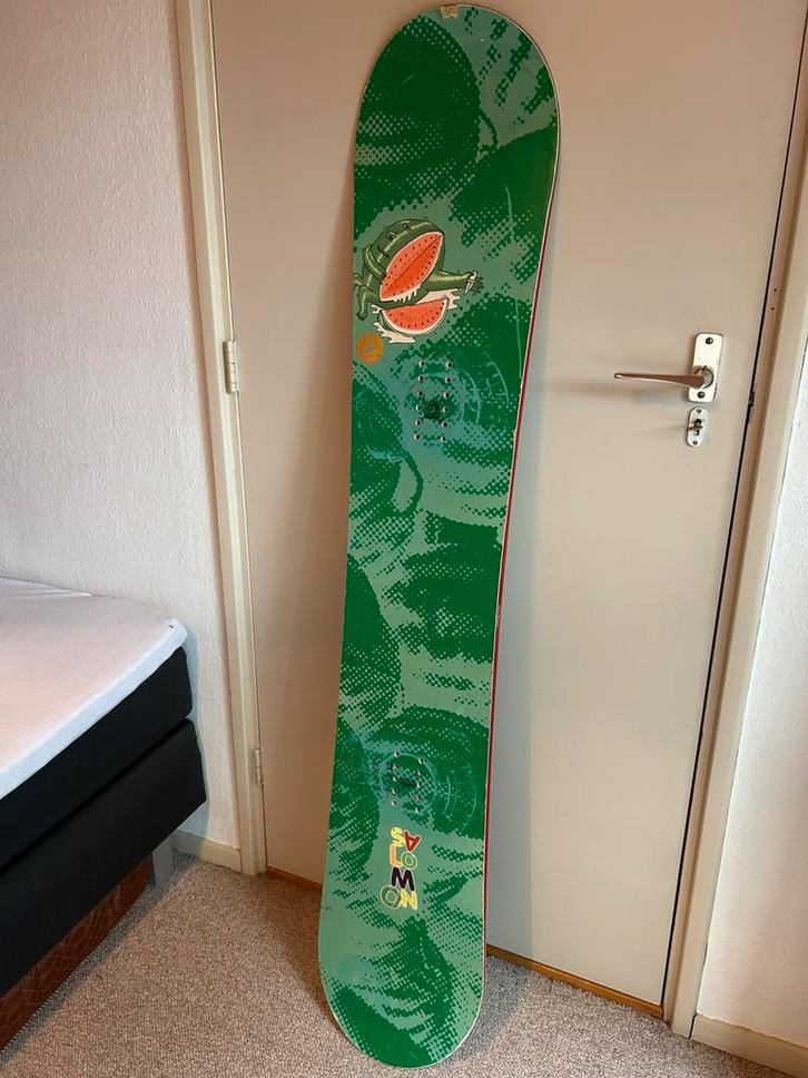 Salomon Snowboard + bindingen + tas, Sport en Fitness, Snowboarden, Gebruikt, Board, Ophalen