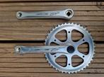Thun aluminium crankstel enkelblads, Crankstel of Pedalen, Gebruikt, Oldtimer, Ophalen of Verzenden