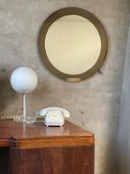 1970s vintage ronde spiegel wandspiegel rookglas Space Age, Huis en Inrichting, Woonaccessoires | Spiegels, Minder dan 100 cm