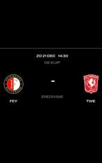 Feyenoord - Twente ticket vak Z4, Eén persoon, December