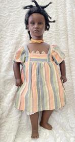1986 Annette Himstedt Fatou 1 kleine ogen, 60cm., Ophalen of Verzenden, Nieuw, Pop, Levensecht of Reborn