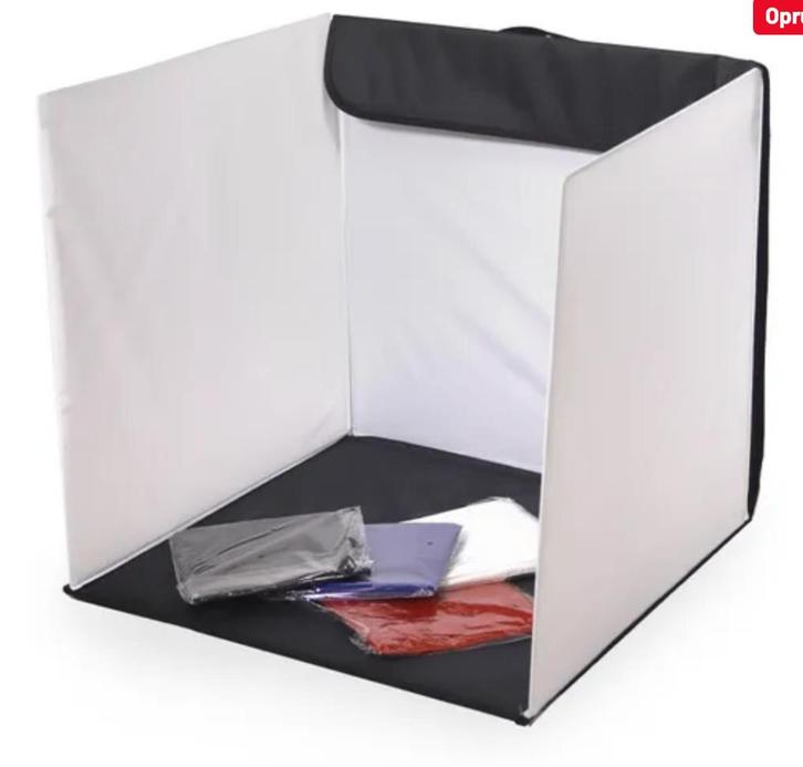 Mobiele fotostudio 40 x 40 x 40 cm., Audio, Tv en Foto, Fotografie | Fotostudio en Toebehoren, Zo goed als nieuw, Complete fotostudio