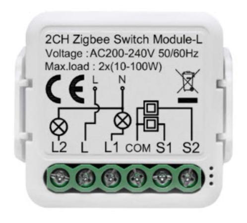 Tuya ZigBee 3.0 inbouwschakelaar 2CH zonder neutrale draad, Hobby en Vrije tijd, Elektronica-componenten, Nieuw, Ophalen of Verzenden
