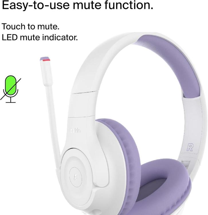 Belkin SoundForm Inspire Wireless Over-Ear koptelefoon, Computers en Software, Headsets, Nieuw, Over-ear, Draadloos, Inklapbare microfoon