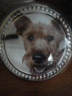 antieke RONDE FOTOLIJST met PARELRAND, Ophalen of Verzenden