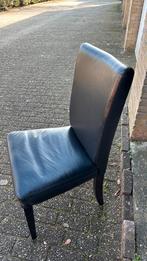 4 ikea leren eetkamer stoelen! Ideaal voor starters, Ophalen, Gebruikt, Zwart, Leer
