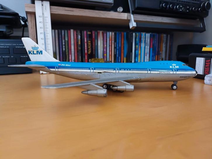 Oude KLM Boeing 747 Blikken Speelgoed Vliegtuig, Verzamelen, Luchtvaart en Vliegtuigspotten, Overige typen, Ophalen