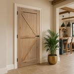 Binnen deur | Eiken deur | Schuifdeur | Barn Deur, Doe-het-zelf en Verbouw, Deuren en Horren, Niet ingevuld, 80 tot 100 cm, Binnendeur