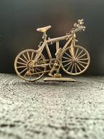 Zilveren miniatuur mountainbike op standaard!, Ophalen of Verzenden