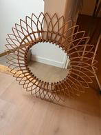 Rotan Spiegel - Bohemian Stijl, Minder dan 50 cm, Rond, Ophalen of Verzenden, Zo goed als nieuw
