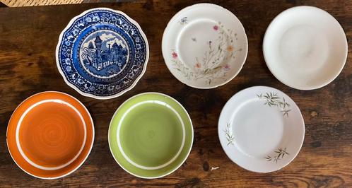 6 vintage ontbijtbordjes, Antiek en Kunst, Antiek | Servies los, Ophalen