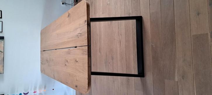 Tafel 230 cm, van Zwaar Tafelen, eikenhout, Huis en Inrichting, Tafels | Eettafels, Gebruikt, 50 tot 100 cm, 200 cm of meer, Rechthoekig