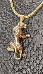 Prachtige panter 14k gouden hanger, Sieraden, Tassen en Uiterlijk, Armbanden, Ophalen of Verzenden, Nieuw, Goud, Goud