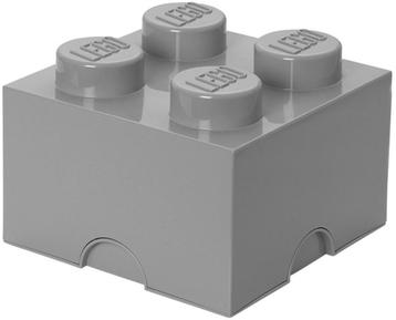 LEGO Opbergbox Brick 4 Grijs (lichtgrijs) * 't LEGOhuis * beschikbaar voor biedingen