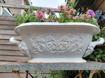 XXL Jardinière gietijzer van 70 !!!! cm lang loeizwaar beschikbaar voor biedingen