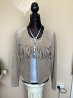 Beige Jasje met Franjes - Maat L, Beige, Maat 42/44 (L), Ophalen of Verzenden, Zo goed als nieuw