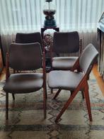 Vintage 4x Eetkamer stoel Teak Olav Haug Noorwegen Model"46", Antiek en Kunst, Ophalen