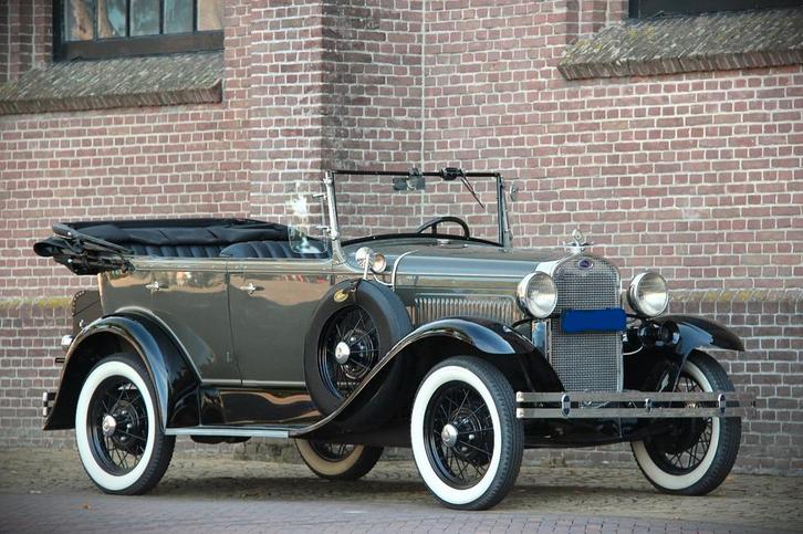 A-Ford Pheaton 1930 cabriolet cabrio Ford Model A, Auto's, Oldtimers, Particulier, Ford, Benzine, Cabriolet, Handgeschakeld, Zilver of Grijs
