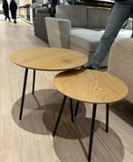 Set van 2 Bijzettafels - Modern Design, Huis en Inrichting, Tafels | Bijzettafels, Minder dan 55 cm, Rond, Zo goed als nieuw, Hout
