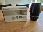 Canon EFS 55-250 mm lens incl zonnekap en hoes, Ophalen, Zo goed als nieuw, Telelens, Zoom