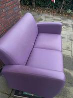 Paarse leren 2-zits bank - Hufterproof!, Huis en Inrichting, Gebruikt, Tweepersoons, Ophalen of Verzenden, Leer