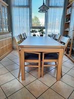 Eikenhouten tafel met 6 stoelen, Ophalen, Gebruikt