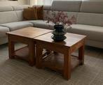 2x mooie Teak salontafel / bijzetstafel, Ophalen, 50 tot 100 cm, Zo goed als nieuw, Minder dan 50 cm
