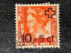 1940 NVPH 273, Rode kruis overdruk op zegel 196, Ophalen of Verzenden, Gestempeld, Nederlands-Indië