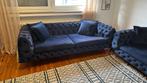 Luxe Chesterfield Bankstellen - Donkerblauw, Huis en Inrichting, 250 tot 300 cm, 75 tot 100 cm, Ophalen of Verzenden, Zo goed als nieuw