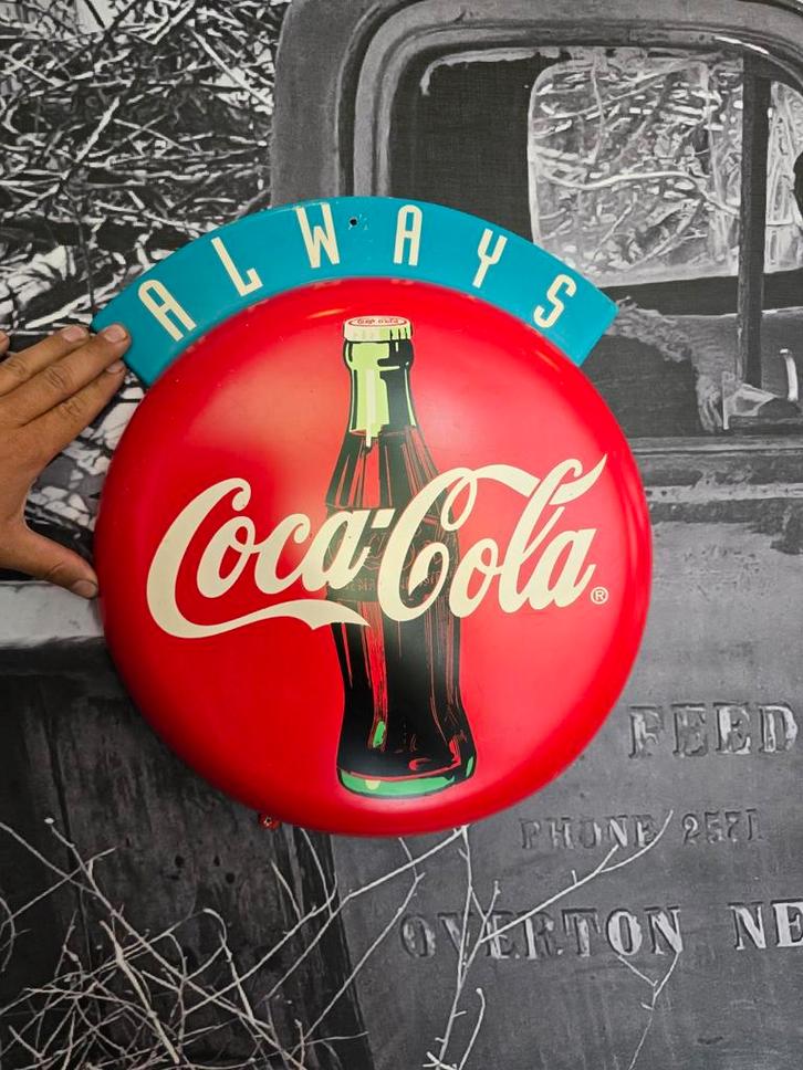 Coca-Cola Reclamebord 'Always' - Vintage, Antiek en Kunst, Antiek | Emaille, Ophalen of Verzenden