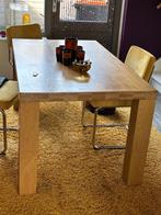 Eettafel massief eiken, Huis en Inrichting, Tafels | Eettafels, Ophalen, Gebruikt, Eikenhout, 200 cm of meer