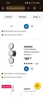 KABOMBA Ikea
Led-wandlamp, dimbaar mat/zwart, 47x14 cm, Ophalen of Verzenden, Nieuw, Metaal