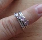 zilveren set 4 stapelringen Hans Henryk Nygaard [125], Sieraden, Tassen en Uiterlijk, Ringen, Verzenden, Zo goed als nieuw, 17 tot 18