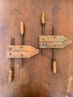 Antieke houtschroefklem | 2 st, Antiek en Kunst, Ophalen of Verzenden