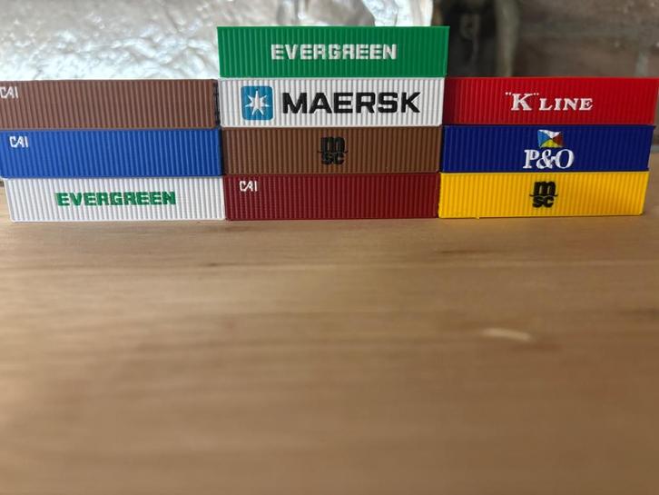 N-spoor 40ft container, Hobby en Vrije tijd, Modeltreinen | N-Spoor, Nieuw, Natuur, Gelijkstroom of Wisselstroom, Overige merken