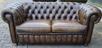 Chesterfield muylaert bank groen bruin + GRATIS BEZORGING, Gebruikt, Chesterfield, Ophalen of Verzenden, Rechte bank