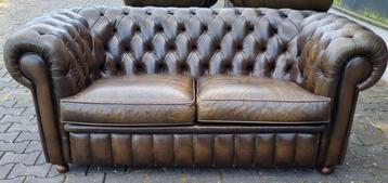 Chesterfield muylaert bank groen bruin + GRATIS BEZORGING  beschikbaar voor biedingen