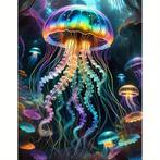 Diamond Painting gekleurde kwallen 30x20cm, Ophalen of Verzenden, Nieuw, Knutselwerk