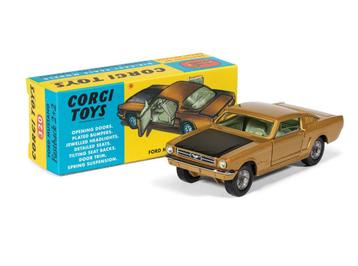 Ford Mustang Fastback 2 + 2 Goud / Zwart Corgi NEW 1/46 R320 beschikbaar voor biedingen