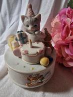 Muziek doosje HAPPY BIRTHDAY ... kitty cumbler, Ophalen of Verzenden