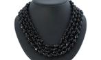 4-strengs granaten ketting antiek fraai 14k gouden slot, Sieraden, Tassen en Uiterlijk, Antieke sieraden, Ophalen of Verzenden