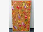 Marie Louise Terwindt 80x45 abstract bloemen 2001 terwind d6, Antiek en Kunst, Kunst | Schilderijen | Abstract, Ophalen