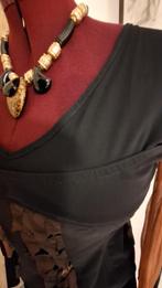 Prachtige top / blouse met zijden van Zaek maat L, Nieuw, Maat 42/44 (L), Ophalen of Verzenden, Zwart