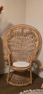 Rotan Pauw Stoel - Prachtige Decoratie, Gebruikt, Bruin, Vintage, Riet of Rotan