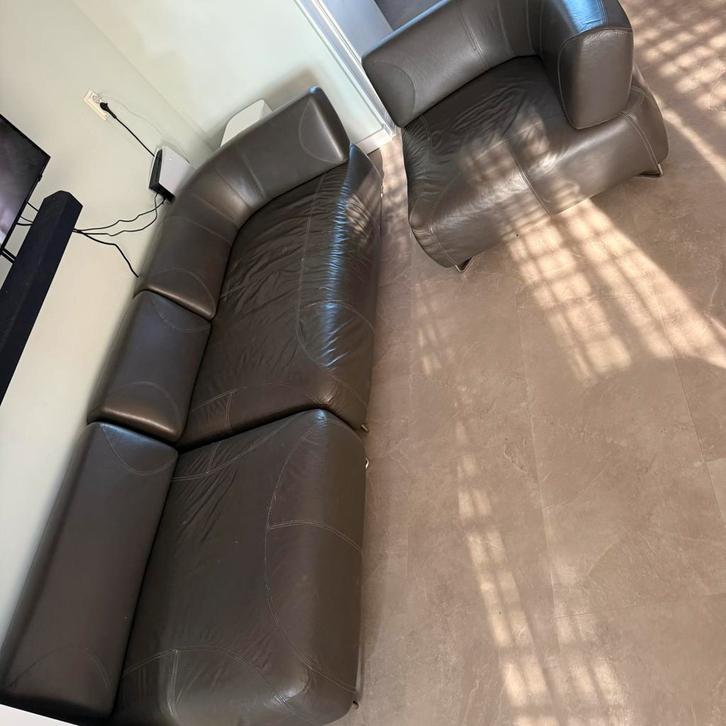 Natuzzi leren bank – Elegantie & Ultiem Zitcomfort, Huis en Inrichting, Banken | Complete zithoeken, Leer, Ophalen