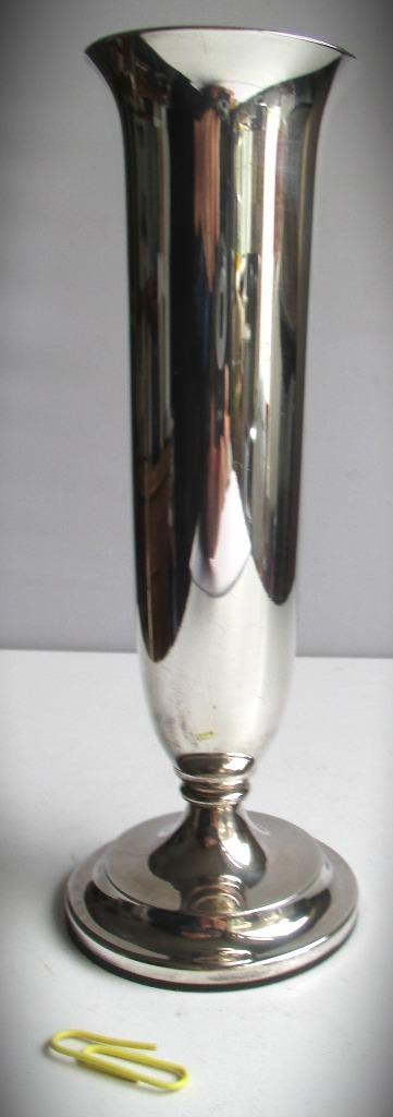 Vaas~Keltum~Zilver kleur vaasje~Gaaf~Bloemenvaasje, Antiek en Kunst, Antiek | Vazen, Ophalen of Verzenden
