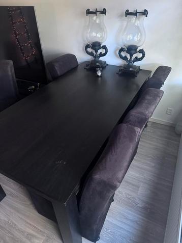Inboedel teakhout eettafel dressoir salontafel stoelen 6x beschikbaar voor biedingen